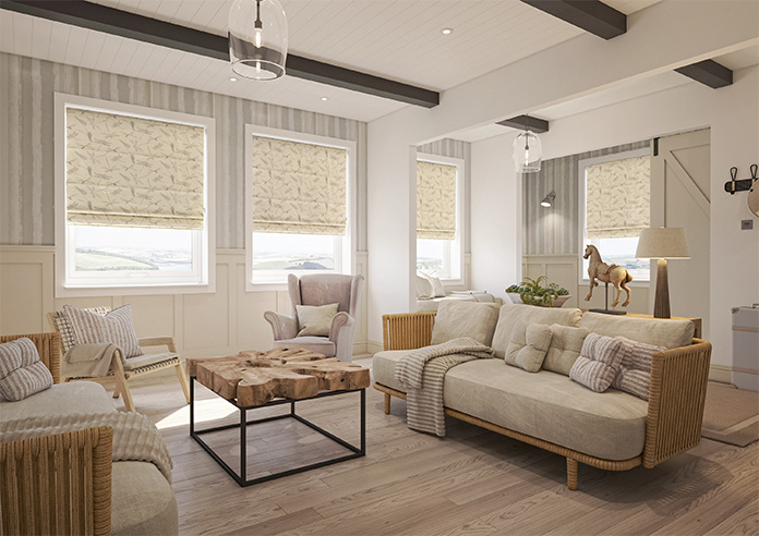 Dragonflies, Natural - Motorised Roman Blind - Image 6